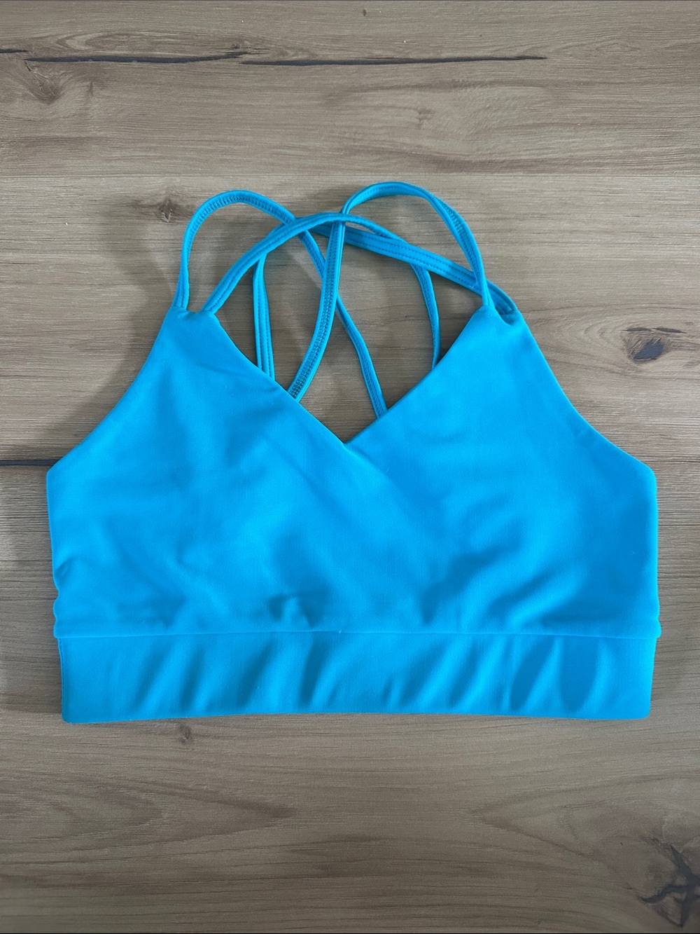 Girls' Strappy Dance Crop Top in Bright Teal